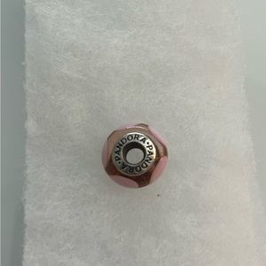 Pink and light pink heart Pandora charm.